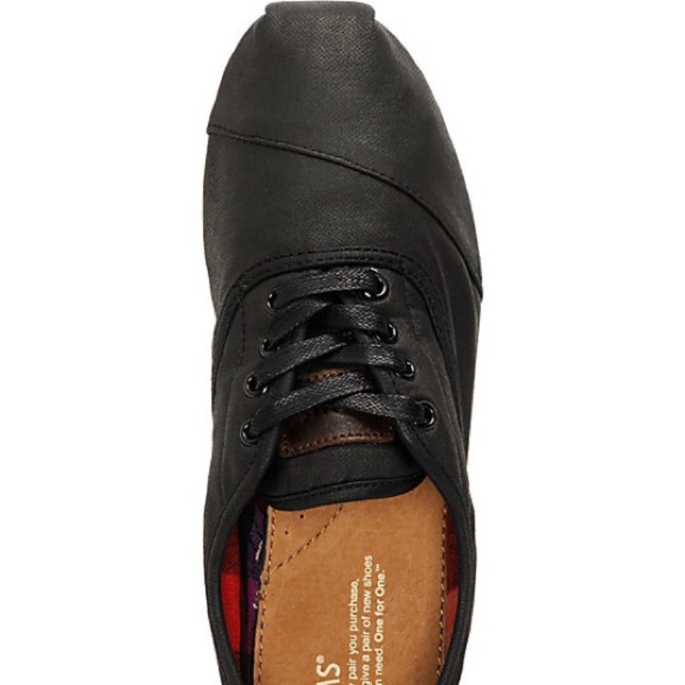Toms Waxed Twill Cordones Men’s Size 10 Black